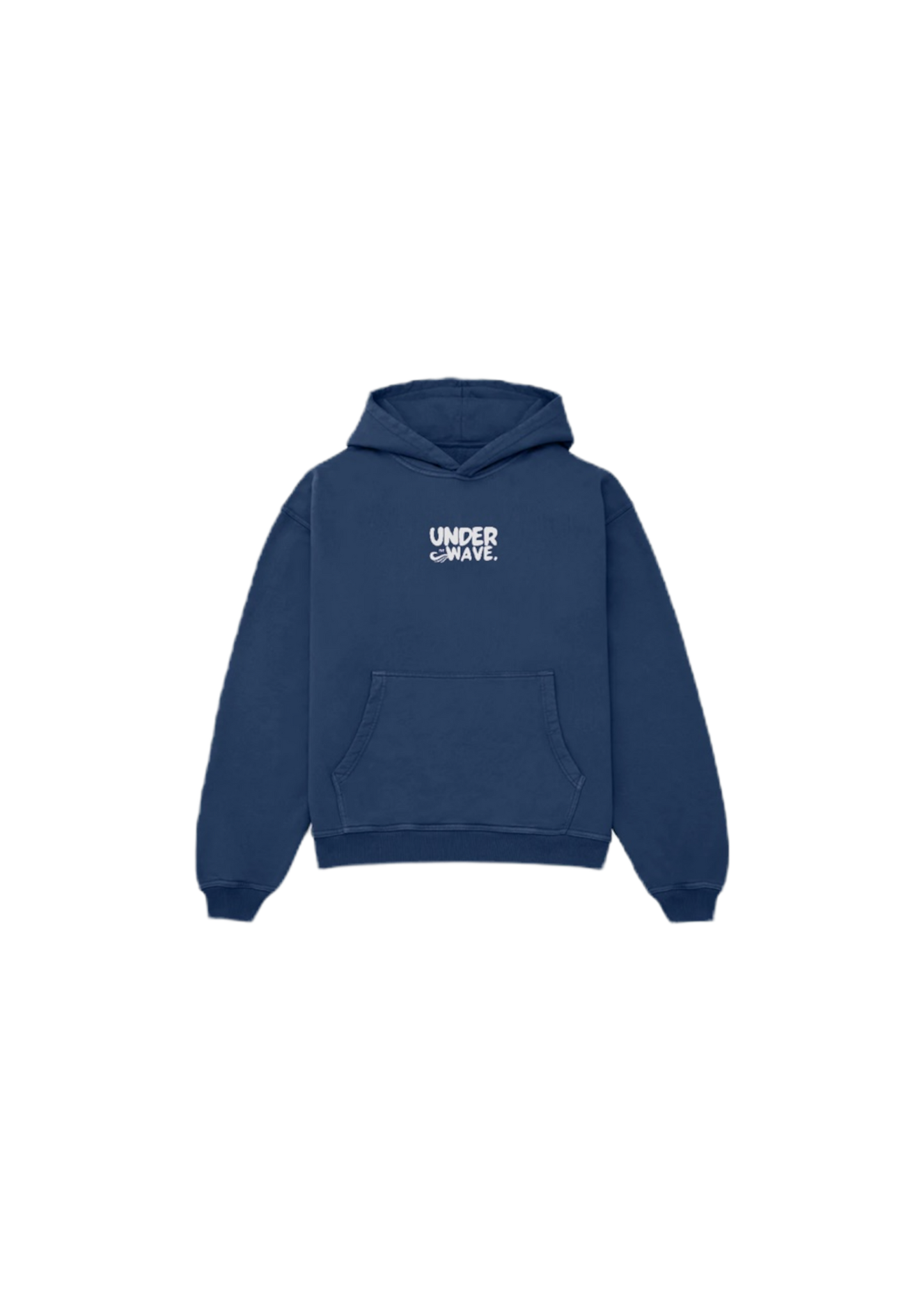 pull capuche bleu marine logo 