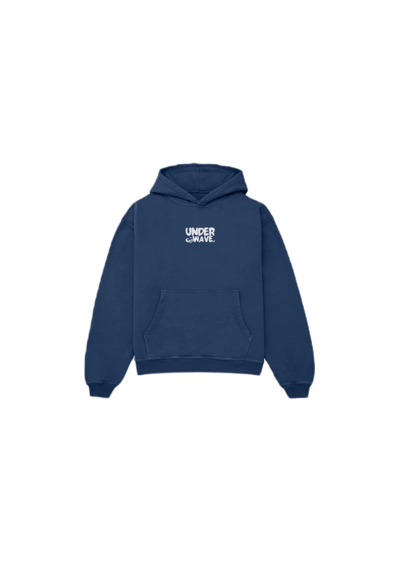 pull capuche bleu marine logo 