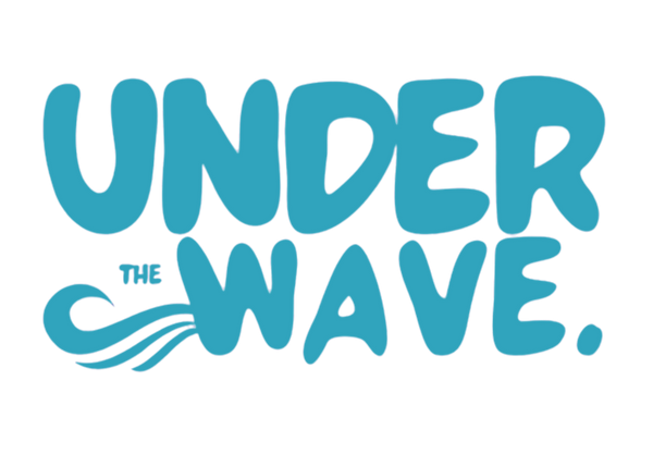 Under the wave logo